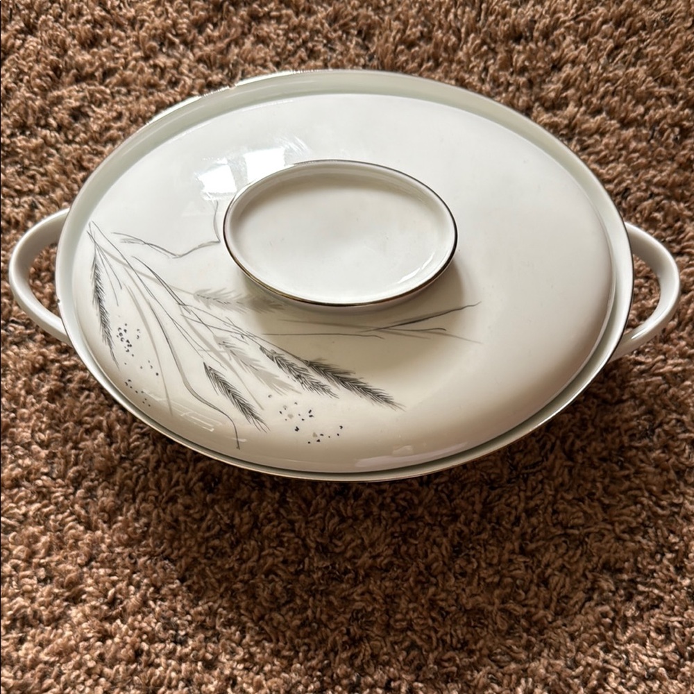 Rosenthal White and Black Covered Dish